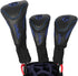 Golf Head Covers Set of 3, Vintage PU Driver and Fairway Wood Headcovers for Golf Club