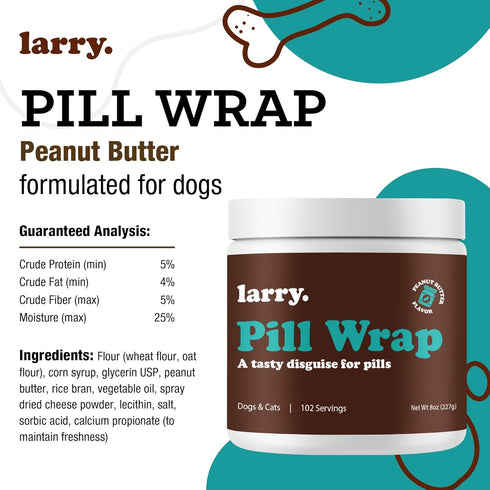 102 8 oz Peanut Butter Pill Wrap for Dogs - Pet Pill Paste - Hide Dog Medication Pockets - Dog Treats for Medicine Hide