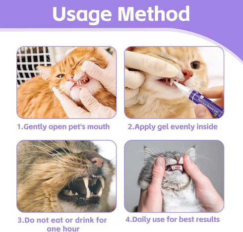 Uelkr 6Pcs Pet Oral Repair Gel for Dog, Pet Teeth Care Gel Cleaner Tooth and Fresher Breath, New Pet Oral Restoration