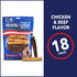 100% 5" 18 Count/1 Pack Pet Factory Made in USA Beefhide Chip Rolls Dog Chew Treats - Beef & Chicken Flavor