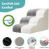 Dog Stairs for Couch or Low Bed, Small Dogs Ramp with Leakproof Fabric Cover, Non-Slip Foam Pet Steps, Grey, 3 Tiers