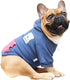 iChoue Navy Pug Clothes Hoodies for Dogs Puppy French Bulldog Frenchie English Boston Terrier Cold Weather