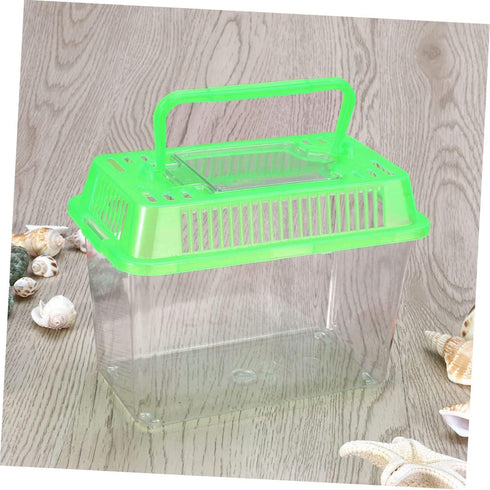 Plastic Turtle Fish Tank Handheld Aquarium | Reptile Storage Nest for Bearded Dragon Habitat