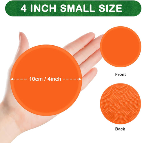 ZIECE 4inch 24/36/60 Poly Spot Markers Poly Spots for Gym Floor, Pcs Flat Cones Non-Slip Rubber Floor Dots Agility