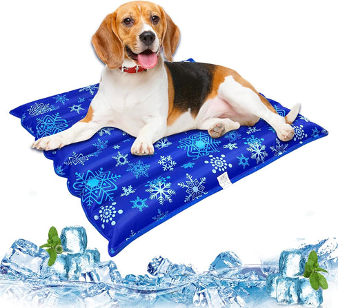 Dog Cooling Mat - Suitable for All Types of Pets, Durable Cooling Fabric for Better Cooling Sensation (Large, 29.5" x