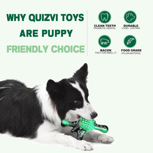 Tough Dog Chew Toys for Aggressive Chewers, Super Durable Nylon Bones for Medium/Large Breeds