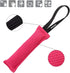 Dingo Gear Tug Toy for Dog Training - Agility Tug of War French Linen Dog Bumper with Handle, 11" Pink S00309
