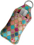Personalized Glitter Moroccan Watercolor Hand Sanitizer & Keychain Holder - Large