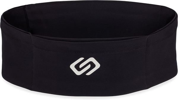 Sporteer VersaSlim Running Belt, Travel Money and Passport Belt, Workout Waist Pack for Smartphones, Black, X-Large