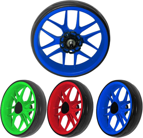 Bingche 25 5cm 10mm Golf Push Cart Wheel Replacement OD with Axle EVA Tread for Quiet Smooth Rolling On Grass and Wet