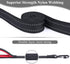 VIVAGLORY Dog Leash - Heavy Duty 4FT Nylon Lead with Aluminum Clasp & 2 Padded Handles, Black