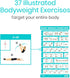 Vive Workout Posters (3 Pack) - Bodyweight, Yoga, Stretching Exercise Guide for Home Fitness, Laminated Illustrations
