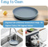 Silicone Dog Bowl Set of 2, 7.7in No Spill Puppy Food and Water Dish, Non-Tippable Feeding Bowls for Small & Medium Pets