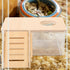 LOGOFUN Hamster Sand Bath Container Transparent Digging Sand Box Acrylic Hamster Bath Box with Cover and Climbing