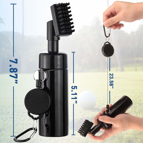 Golf Club Cleaner Brush with Spray Bottle, 5 Ounce Water Capacity, Essential Golf Accessories for Men