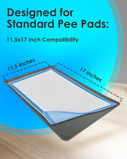 11.5 17 TidyFriend Puppy Pad Holder Tray Fits for x Wee Wee Pee Pads - Stable Grip, Raised Edges, Quick-Wipe Silicone