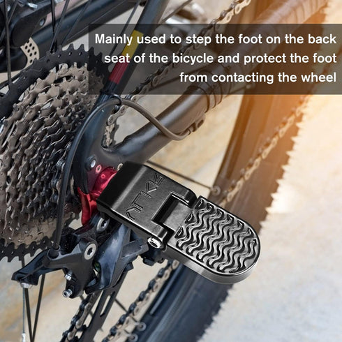 TOBWOLF 2PCS E-Bike U Slot Rear Pedals, 10MM / 14MM Aluminum Bicycle Foot Pegs for Mountain Bikes
