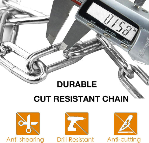 Heavy Duty Bike Lock Chain, 5 Digit Combination Anti-Theft Security Lock, 3.2 Feet Long for Bicycle and Scooter