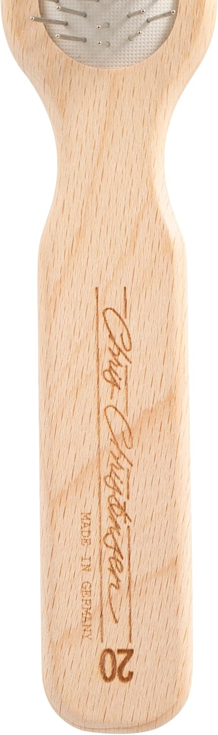 Chris Christensen 20 mm Oblong Pin Dog Brush, Original Series, Lightweight Beech Wood Body, Stainless Steel Pins