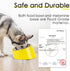 SuperDesign Mess Free 15° Slanted Bowl for Dogs and Cats, Tilted Angle Non-Skid Dog Feeder, Bright Yellow, 0.5 Cup