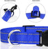TagME Reflective Nylon Dog Collars, Adjustable Classic Collar with Quick Release Buckle for Large Dogs, Royal Blue