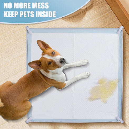 IMMCUTE 24" 24" 8 Pee Pad Holder, Fits Up to x Training Pads, Silicone Non-Slip Dog Potty Tray,High Edge Puppy Pad