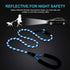 5ft 1/2in Blue Dog Leash for Large & Medium Dogs, Reflective Heavy Duty Rope with Padded Handle