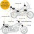 Multifunctional Motorcycle Handlebar Bag - Water Resistant Tool Bag for Motorbike, Dirt Bike, Bicycle, ATV