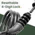 Titanker Bike Lock, 4 Feet Cable Lock, 1/2 Inch Resettable Combination with Mounting Bracket for Bicycles