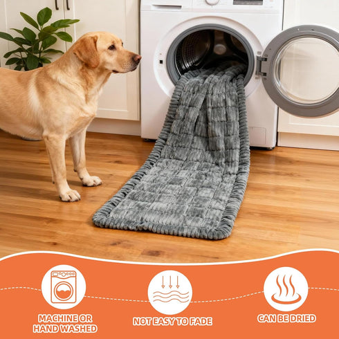 LEHNI Backseat Pet Bed Mat, Deluxe Dog Seat Covers,Truck Plaid Dog Bed for Car Back Seat, Non-Slip Travel Pet Mat, Back