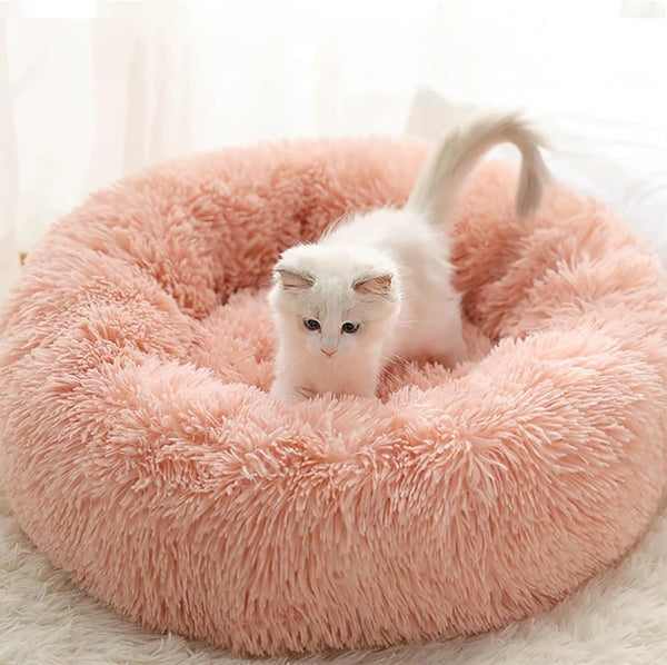 Nisrada Cat Beds for Indoor Cats, 20 Inch Dog Bed for Small Medium Large Dogs, Washable Round Pet Bed