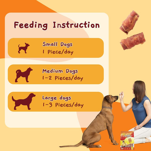10.6 oz Jungle Calling Triple Flavor Rolls Dog Treats, Made with Real Chicken Duck Beef Meat, Rawhide Free Dogs