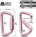 FresKaro 3inch Auto Locking Carabiner Clips, Heavy Duty Keychain Aluminum, Holds 2698lbs, Lightweight, 4 Colors