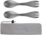 OUTXE Titanium 2 in 1 Fork and Spoon Combo - 2-Pack Ultra Lightweight Camping Utensil, Eco-Friendly Spork