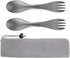 OUTXE Titanium 2 in 1 Fork and Spoon Combo - 2-Pack Ultra Lightweight Camping Utensil, Eco-Friendly Spork