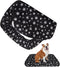 Waterproof Dog Bed Covers, Replacement Washable Pet Hair Cover, Quilted Black Star Print 22x35 Inches