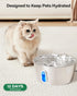 3.2L/108oz (9 Pack) DIANU Official Cat Water Fountain Replacement Filters & Pre-Filter Sponges for Stainless Steel Pet