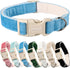 ARING PET Adjustable Cotton Dog Collar, Lightweight Comfortable Blue Collars with Quick Release for All Sizes