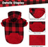 KOOLTAIL Red Plaid Dog Hoodie Sweater with Hat and Pocket for Small Medium Large Dogs, Soft Winter Coat