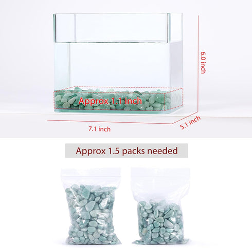 Green Aventurine Crystal Chips 1lb - 500+ Pcs Natural Tumbled Stones for Healing Crystals & Fish Tank Rocks