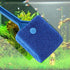 Double-Sided Fish Tank Aquarium Cleaning Sponge Brush with Non-Slip Handle, Blue
