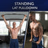 Yes4All Wide Grip Curl LAT Pull Down Bar Attachments - Rubber Handgrips/Curl Bar/Press Down for Cable Pulley System