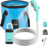 WADEO Portable Camping Shower, Outdoor Electric Rechargeable Pump with 20L Collapsible Bucket