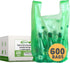 T-shirt Biodegradable Green Plastic Bag (600 ct.) Small Can Liners Thank You