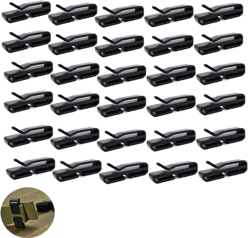 ArrErr 30 Pack Webbing Ending Clip Plastic 1 Inch Excess Length Straps End