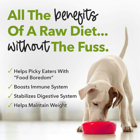 iHeartDogs Dog Food Topper - Freeze-Dried Raw Seasoning with Collagen Peptides, Grain Free (Chicken, 8 Ounce)