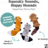 Pack Pack, 11" ZippyPaws Skinny Peltz - No Stuffing Dog Toy to Keep Them Busy, for Small and Medium Dogs, Squeaky Pet