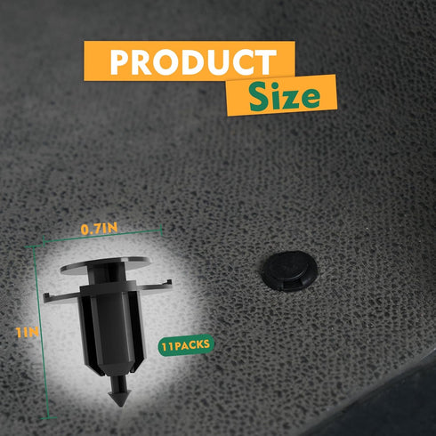 Yamaha Floor Mat Rivet, Push Fasteners for Yamaha Driver Golf Cart 2007-Up, Pack of 11