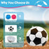 Gender Reveal Soccer Ball Powder Kit, 1 Blue & 1 Pink Exploding Soccer Balls for Baby Shower Supplies