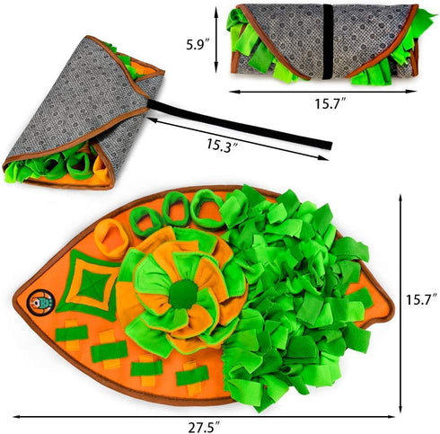 AWOOF Snuffle Mat for Dogs - Interactive Nosework Feeding Mat, Pet Puzzle Toy for Training and Stress Relief